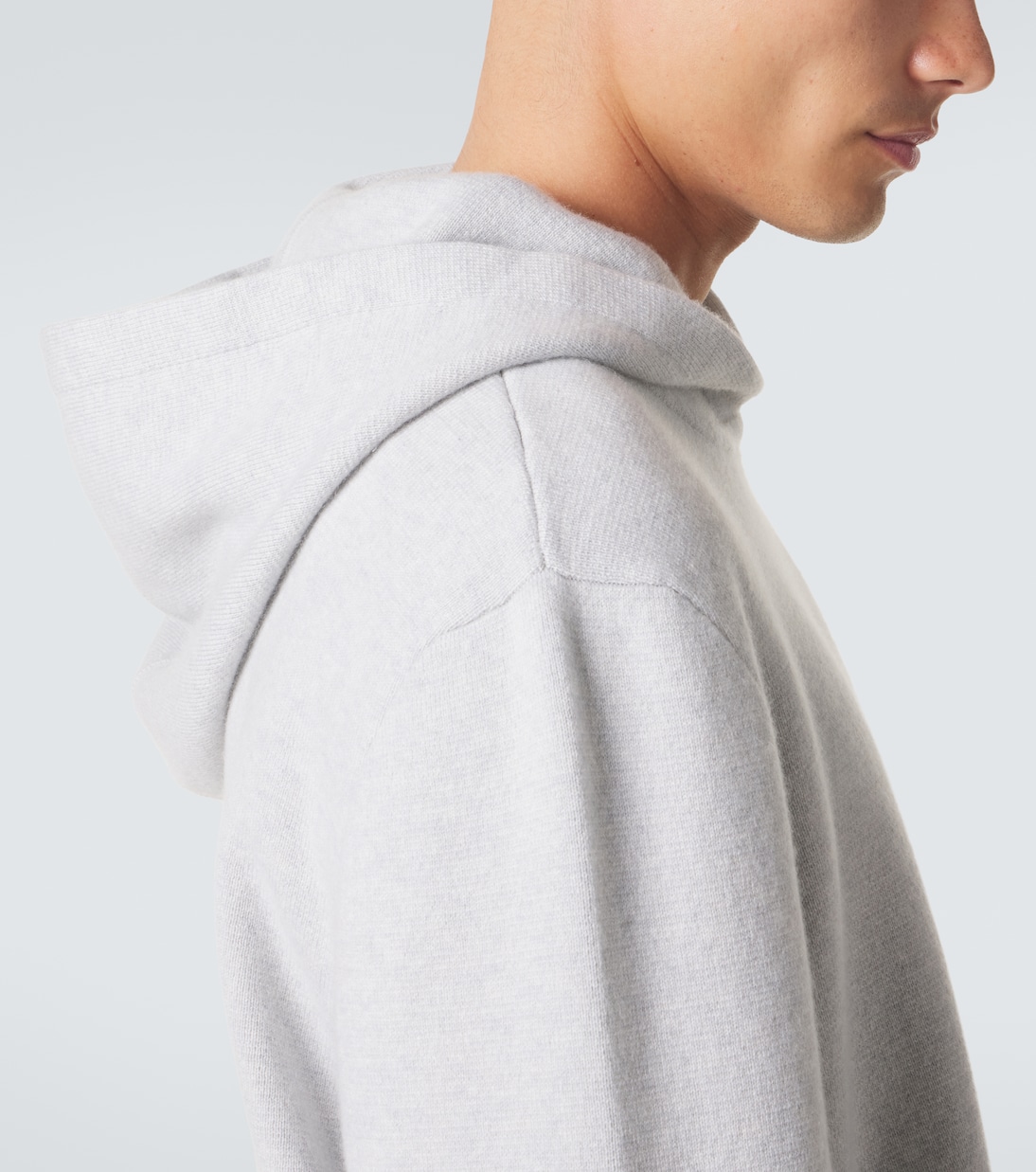 Cashmere hoodie with quartz | God's True Cashmere