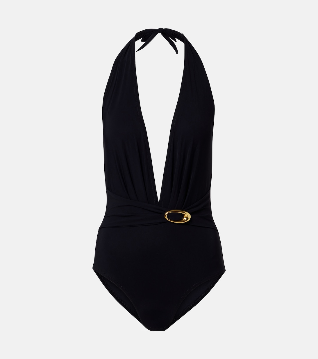 Solid embellished swimsuit | Karla Colletto