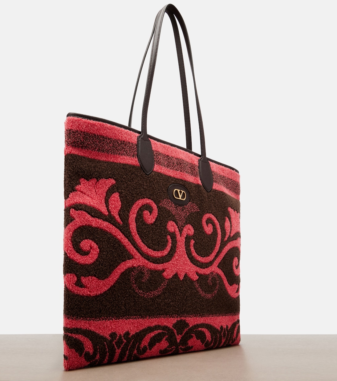 VLogo N/S Medium terry tote bag | Valentino Garavani