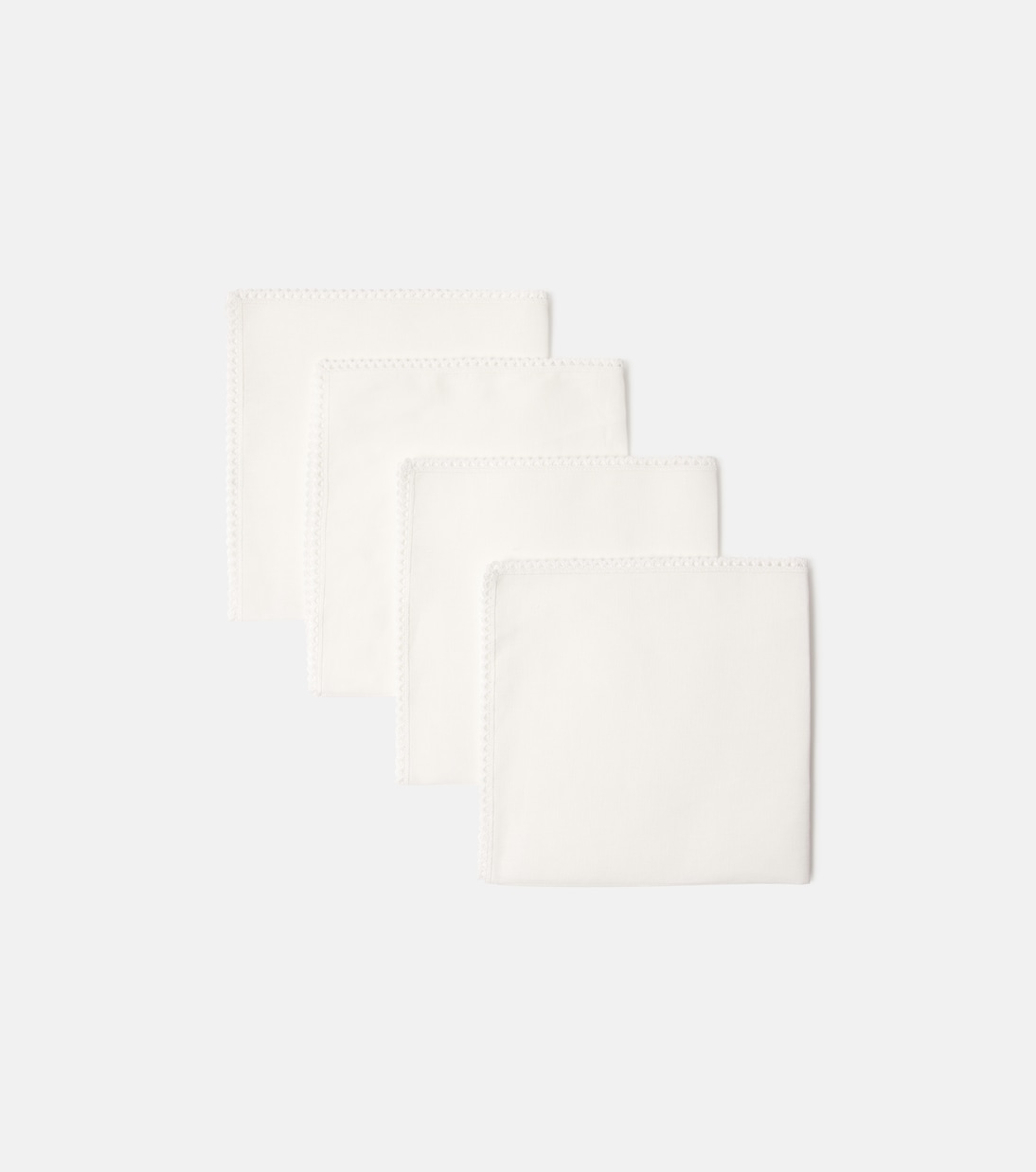 레이스 트리밍 리넨 냅킨 4매 세트 | Once Milano