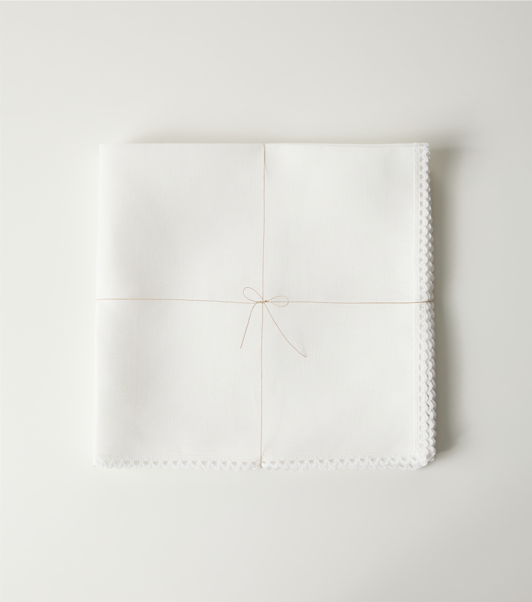 레이스 트리밍 리넨 냅킨 4매 세트 | Once Milano
