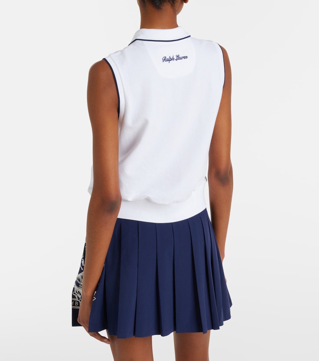 x Wimbledon cotton-blend piqué top | Polo Ralph Lauren