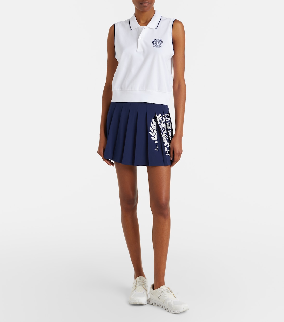 x Wimbledon cotton-blend piqué top | Polo Ralph Lauren