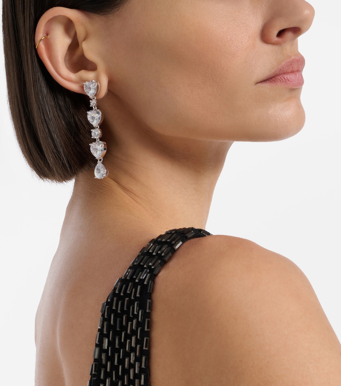 Tiered embellished earrings | Self-Portrait
