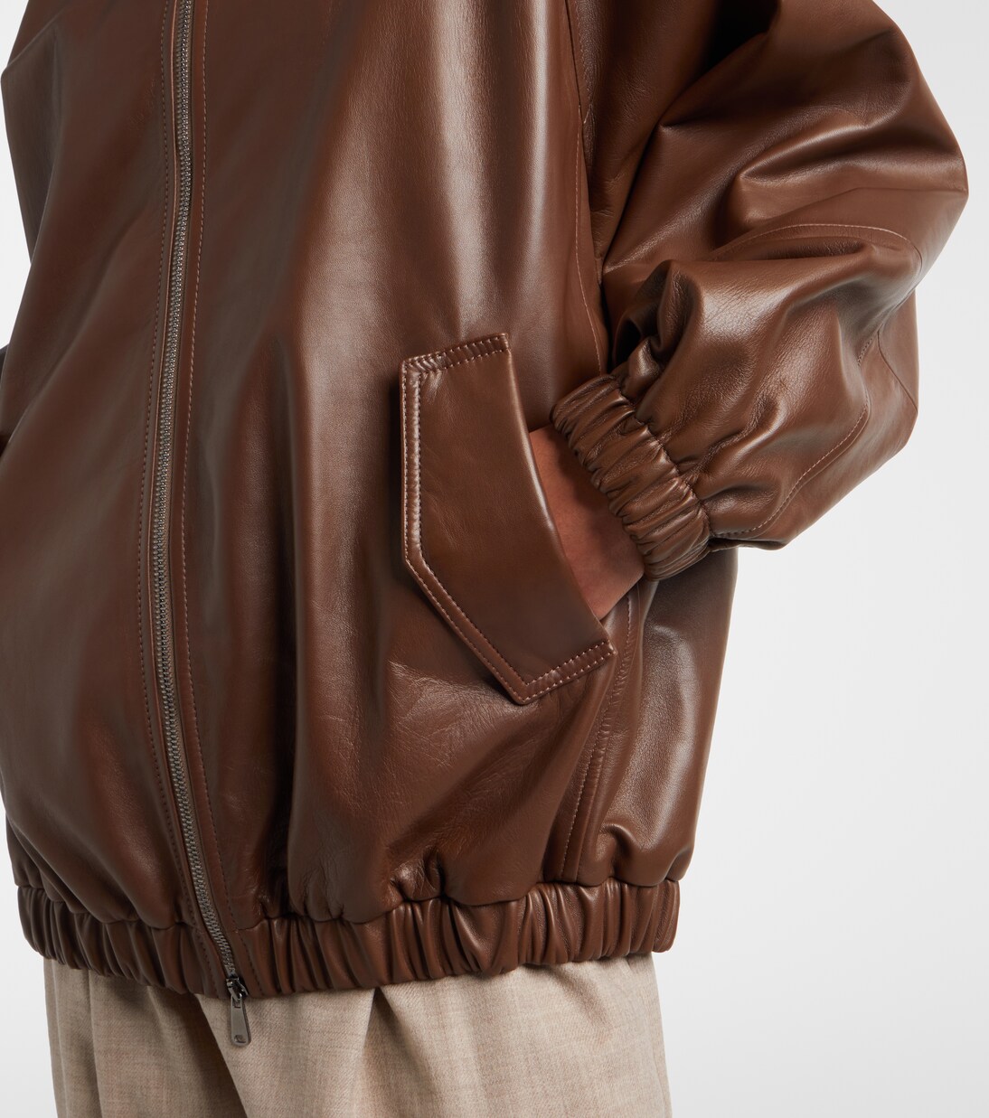 Monili leather jacket | Brunello Cucinelli