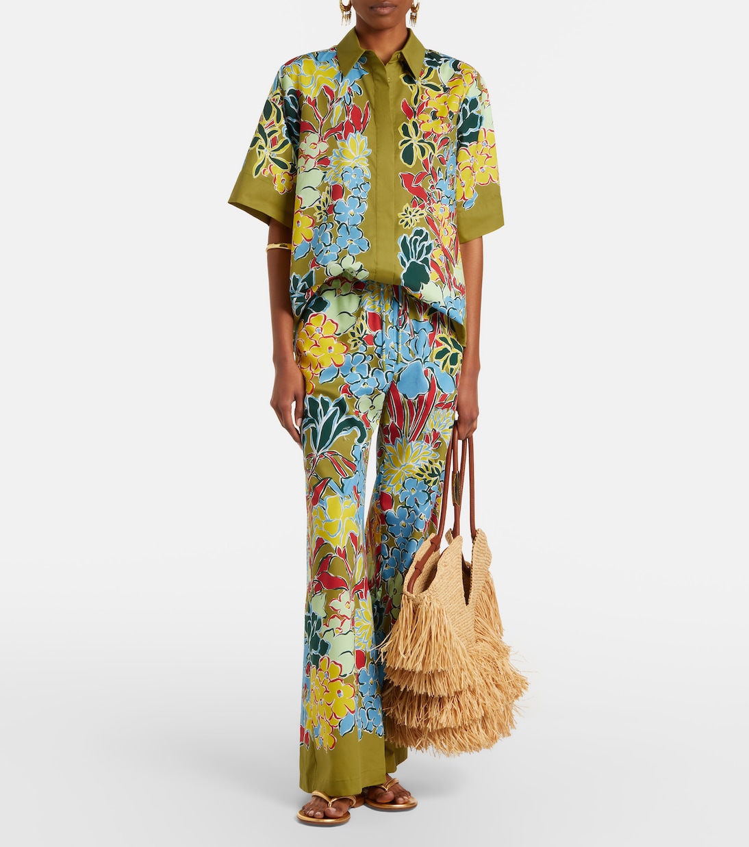 Solstice floral cotton-blend shirt | Alémais