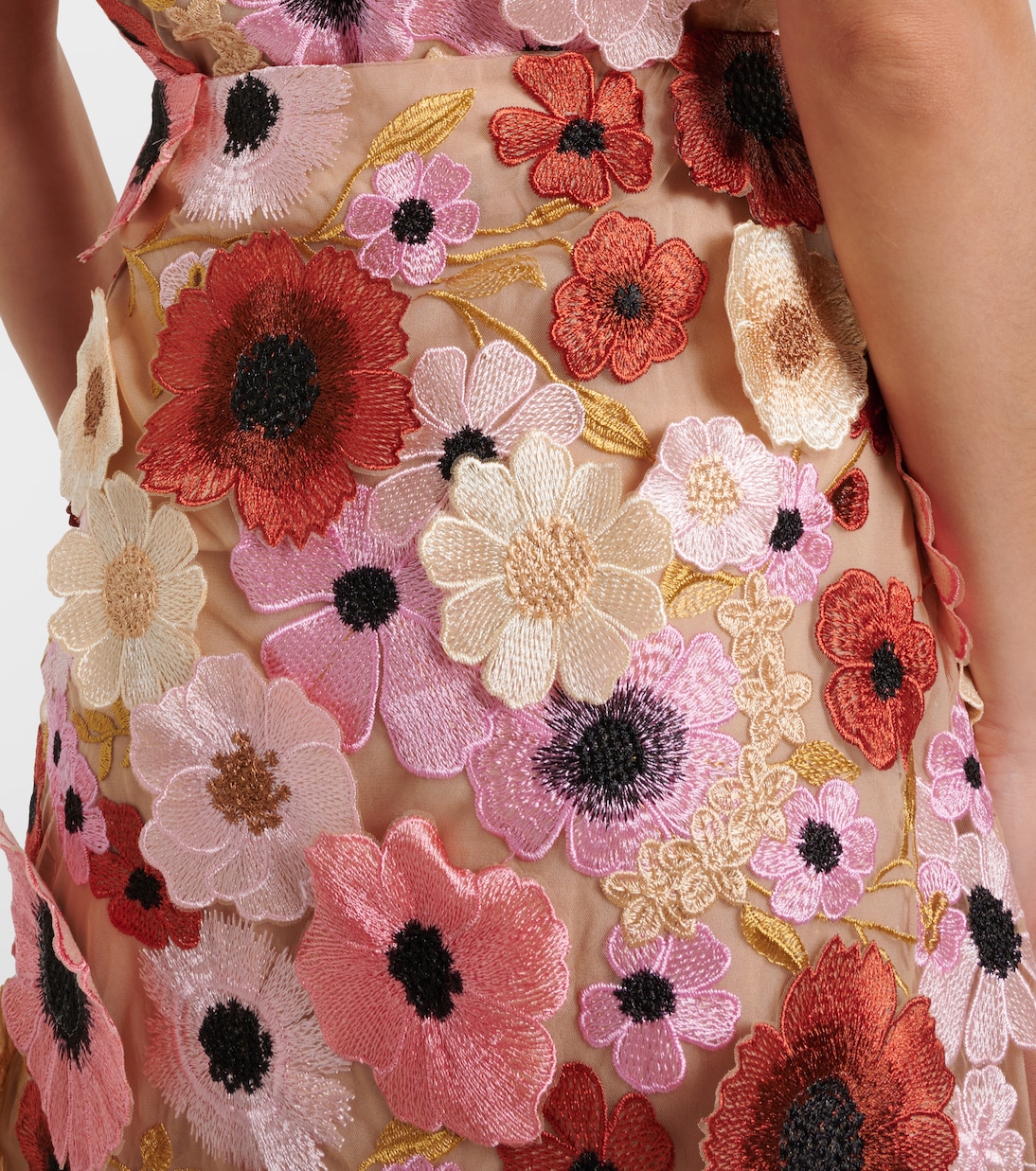 Blooming Meadow floral-appliqué midi skirt | Dorothee Schumacher