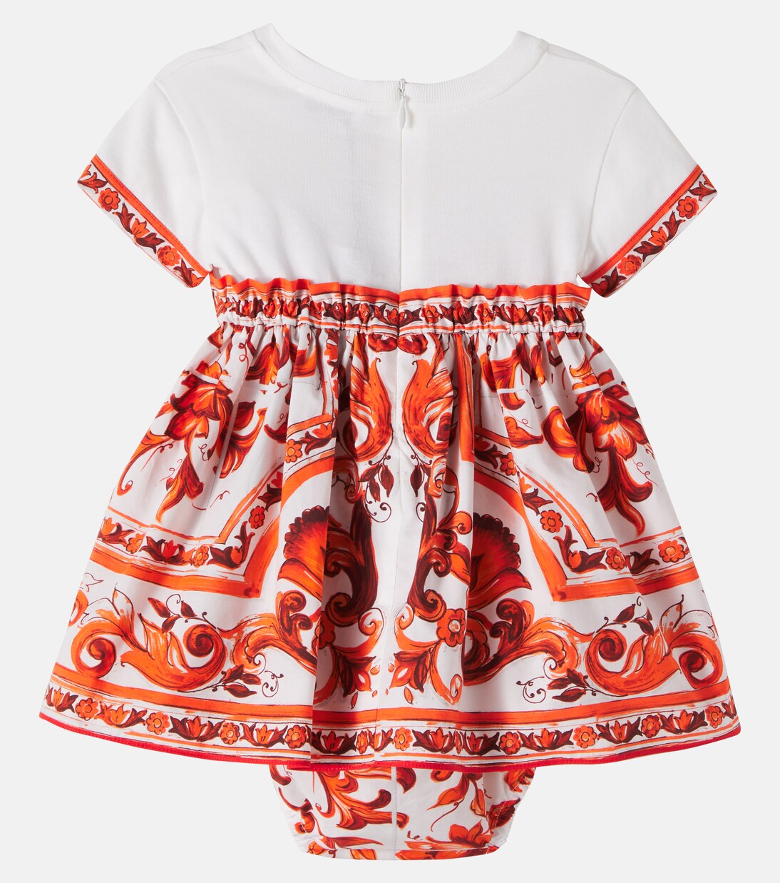 Printed cotton dress and bloomers set | Dolce&Gabbana Kids