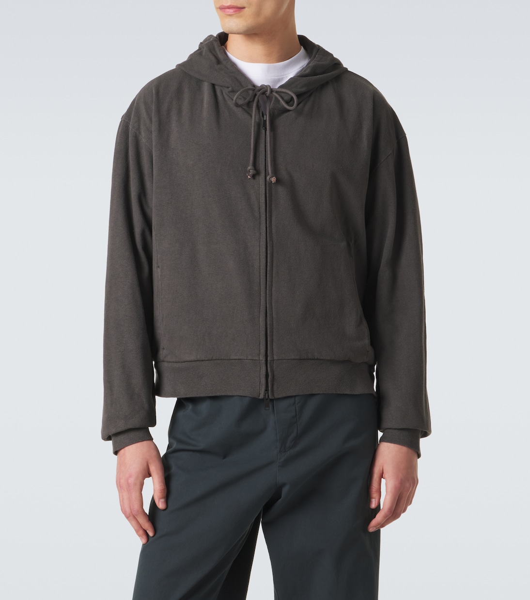Mabon cotton jersey zip-up hoodie | The Row