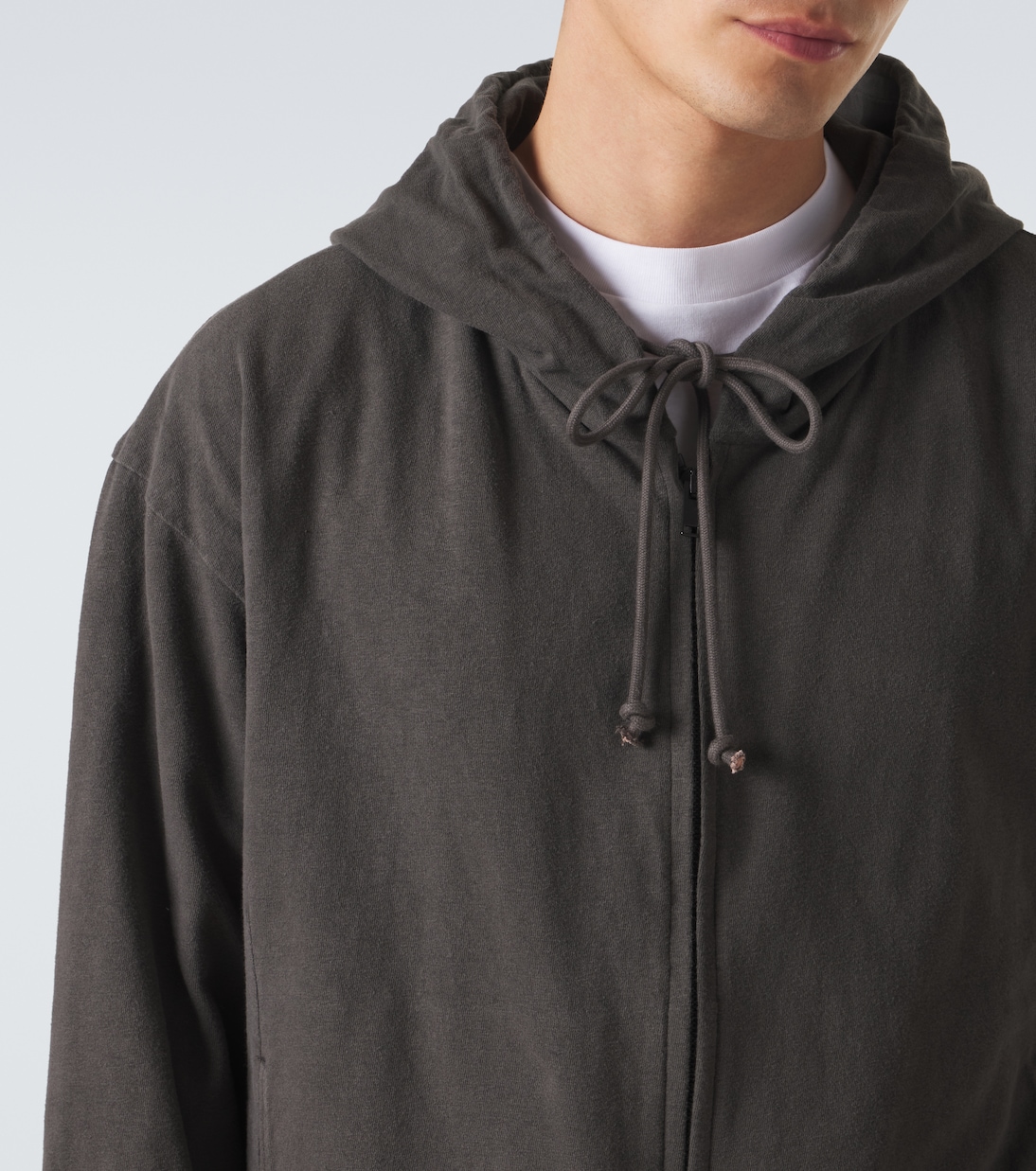 Mabon cotton jersey zip-up hoodie | The Row