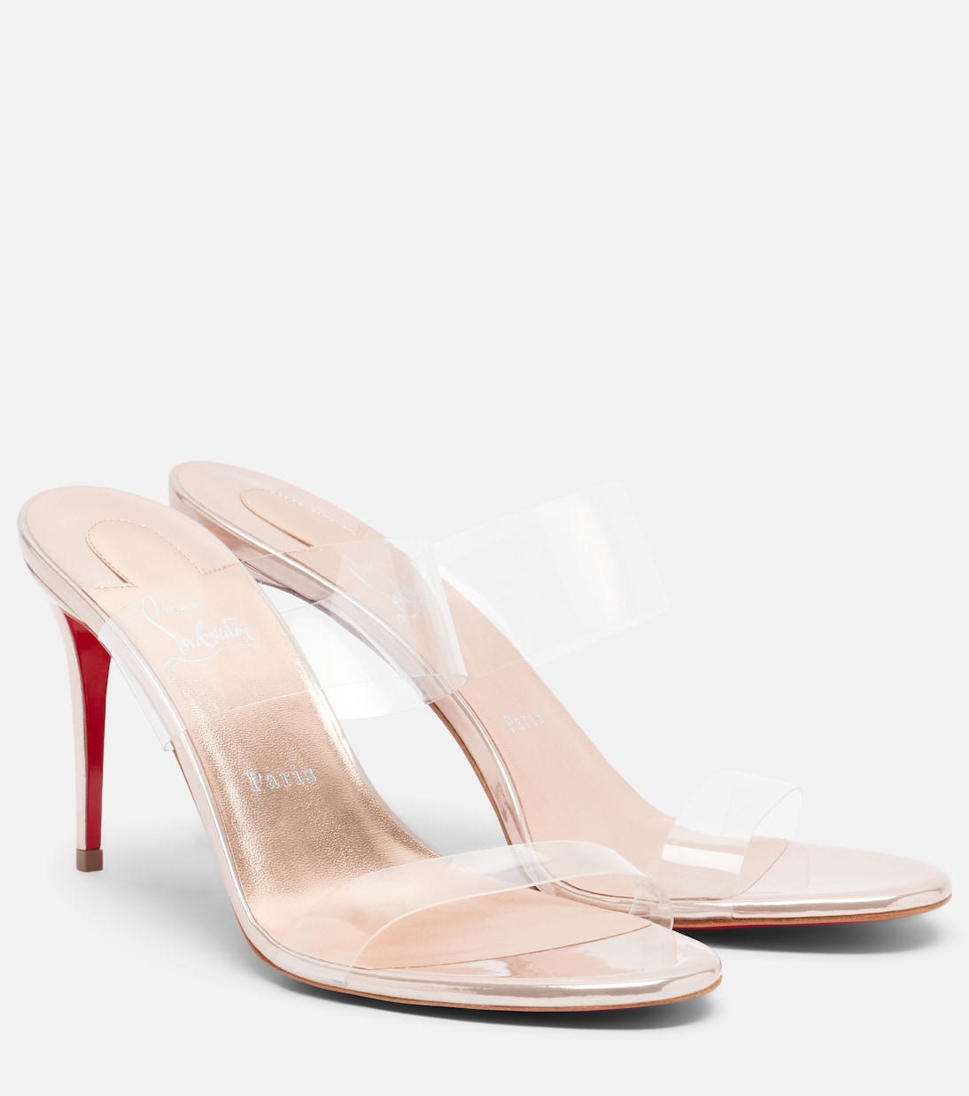 Just Nothing leather-trimmed TPU mules | Christian Louboutin
