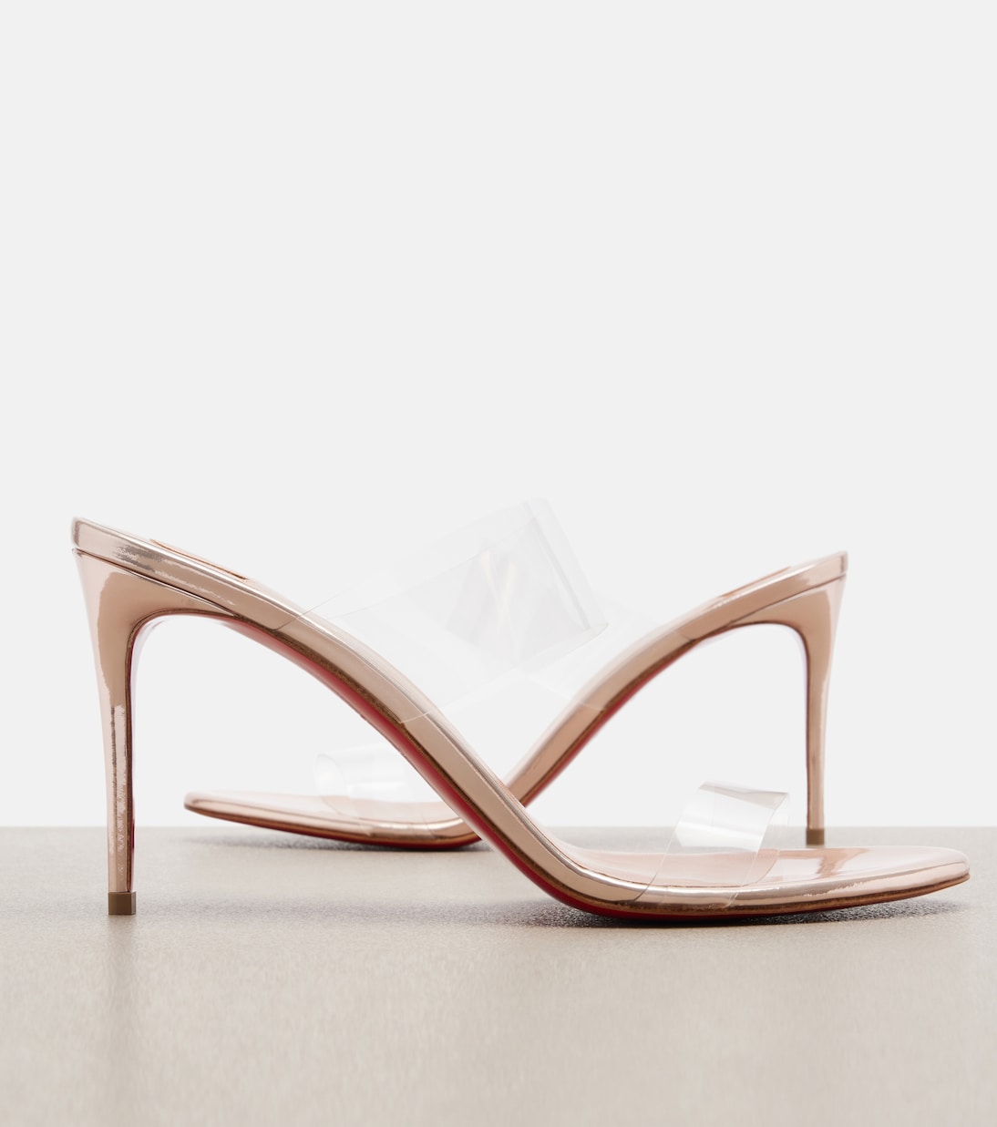 Just Nothing leather-trimmed TPU mules | Christian Louboutin