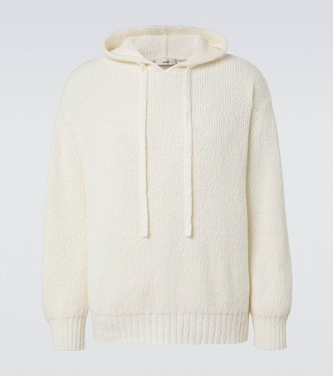 Knitted cotton hoodie | Commas