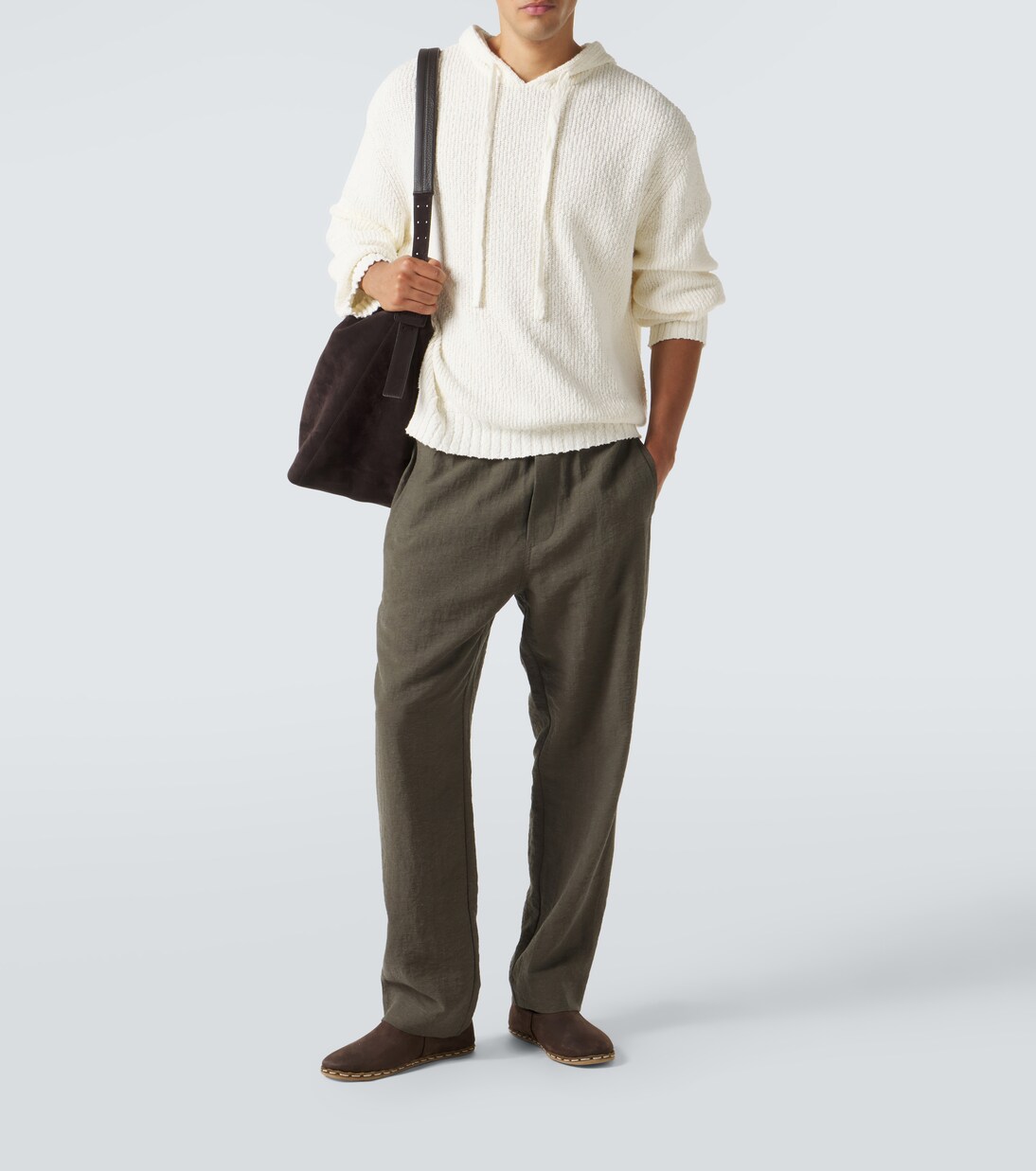 Knitted cotton hoodie | Commas