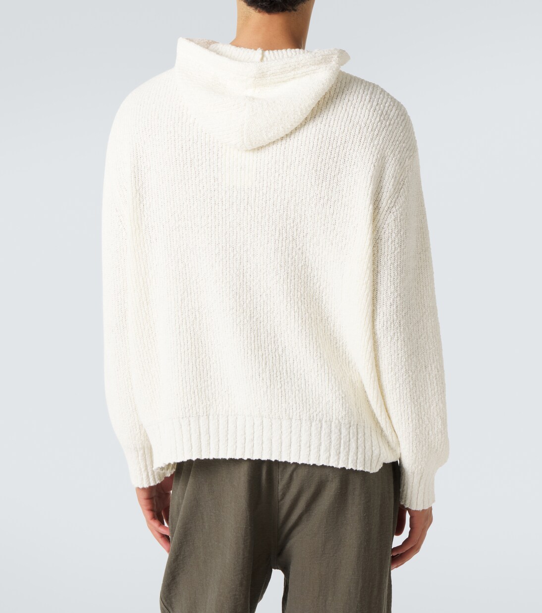 Knitted cotton hoodie | Commas