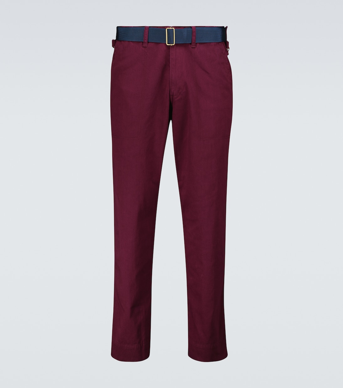 Cotton pants with suede apron | Undercover