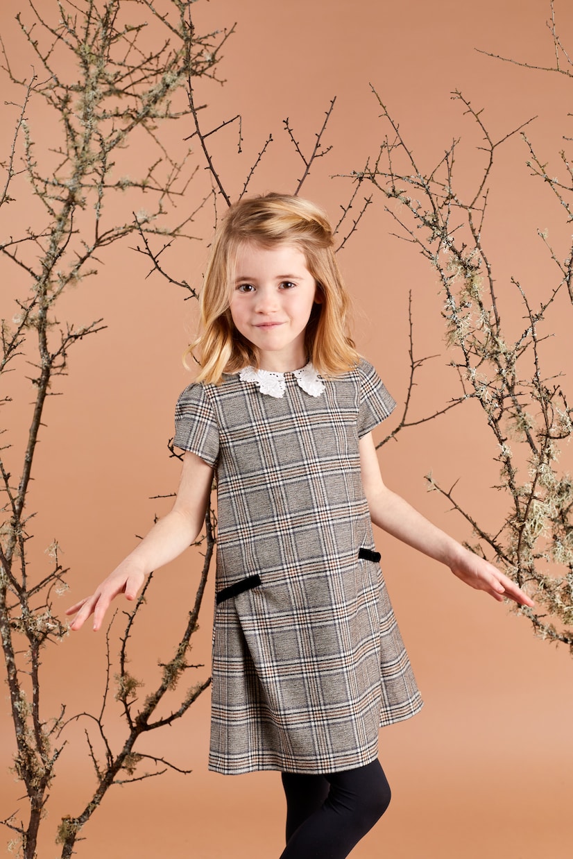 Robe en laine mélangée à carreaux | Tartine et Chocolat