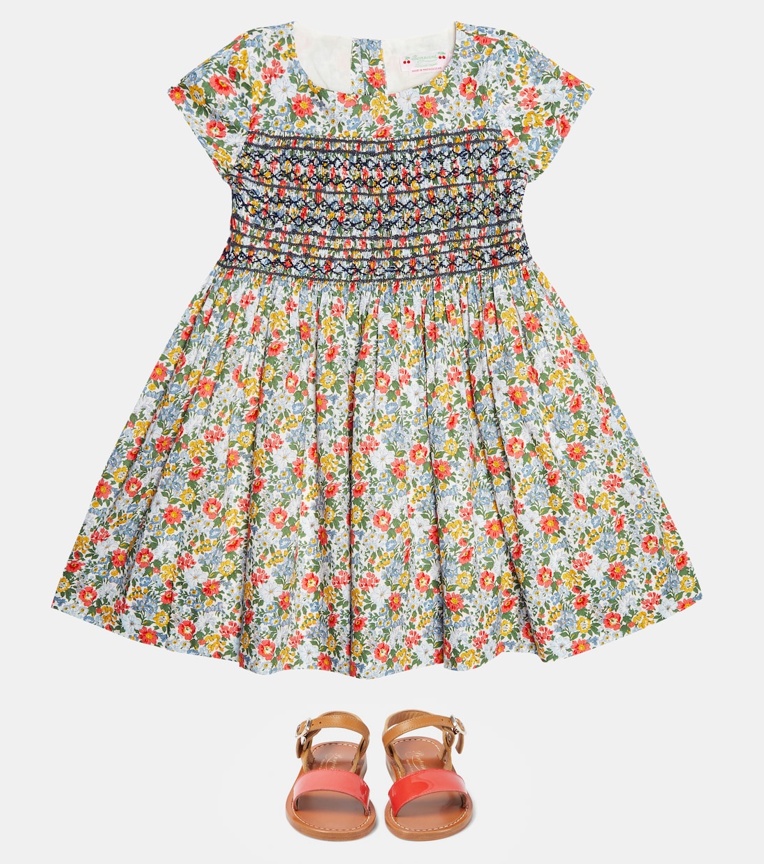 Robe Duchesse en coton à fleurs | Bonpoint