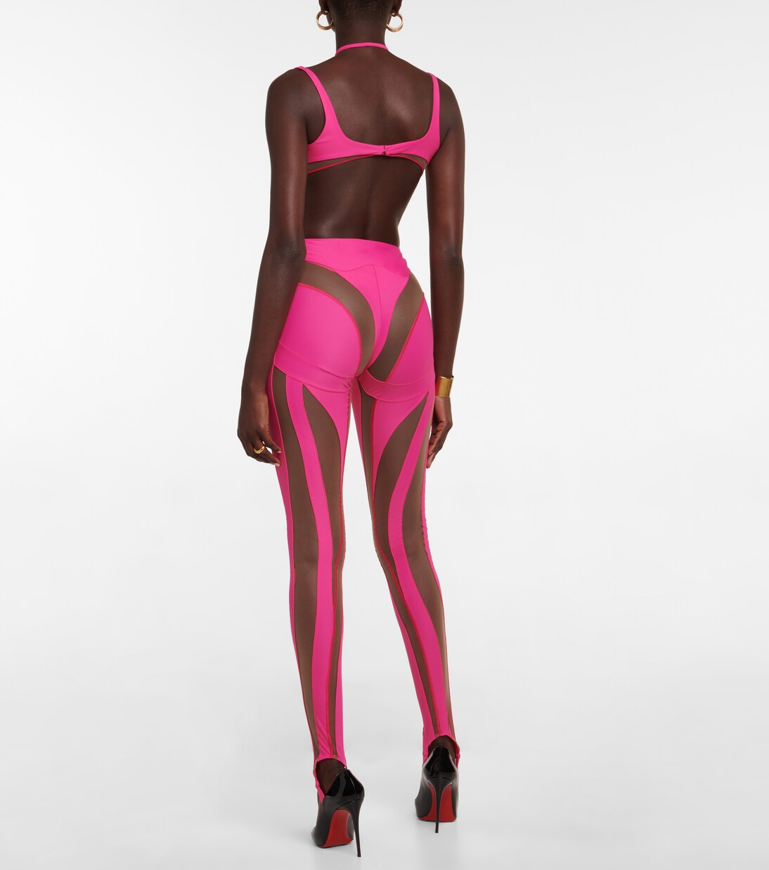 Body aus Jersey und Mesh | Mugler