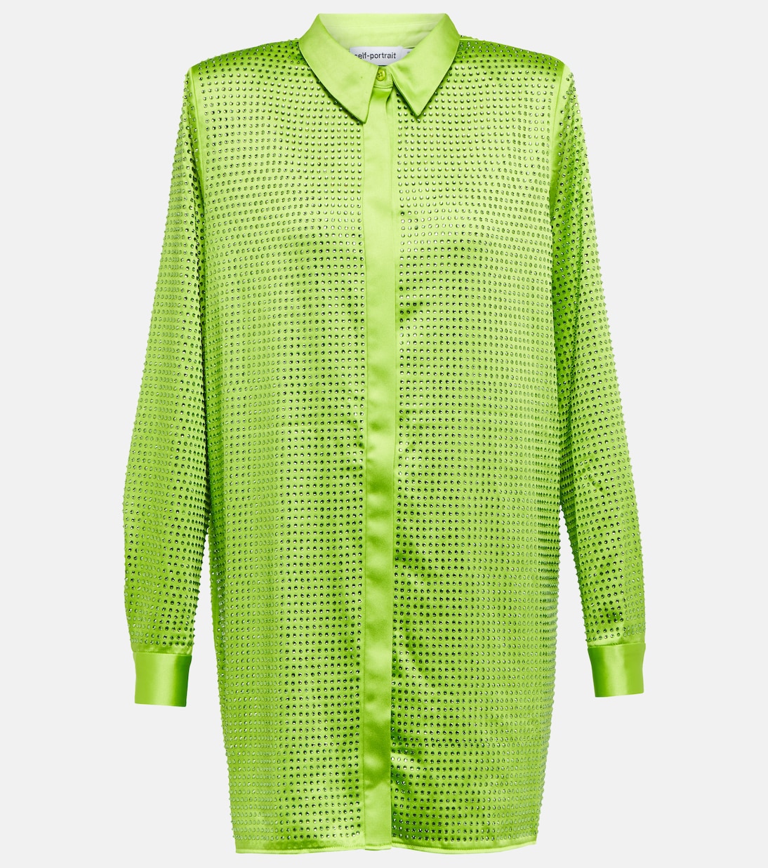 Verziertes Hemd aus Satin | Self-Portrait