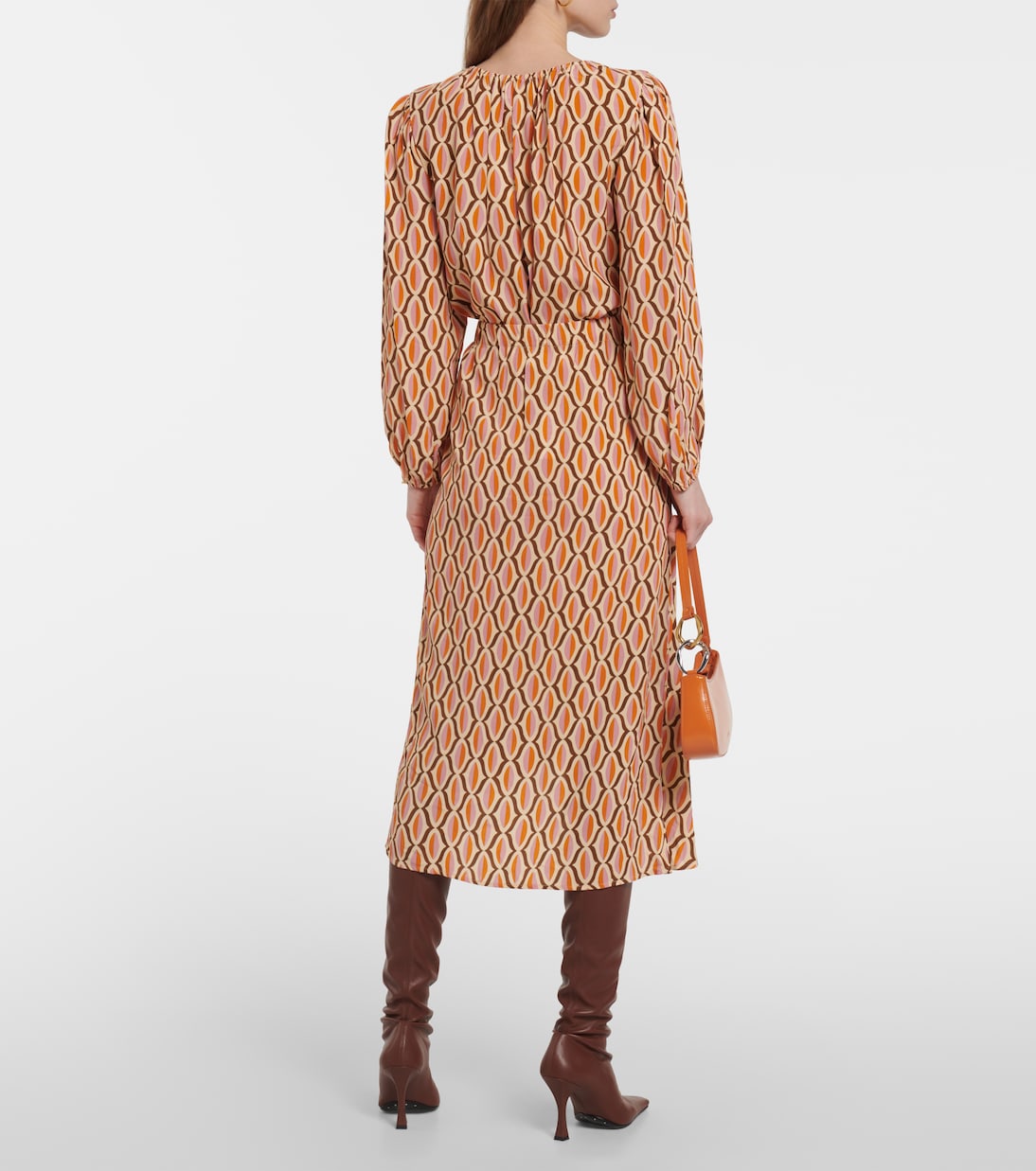 Alisha printed crêpe wrap skirt | Velvet