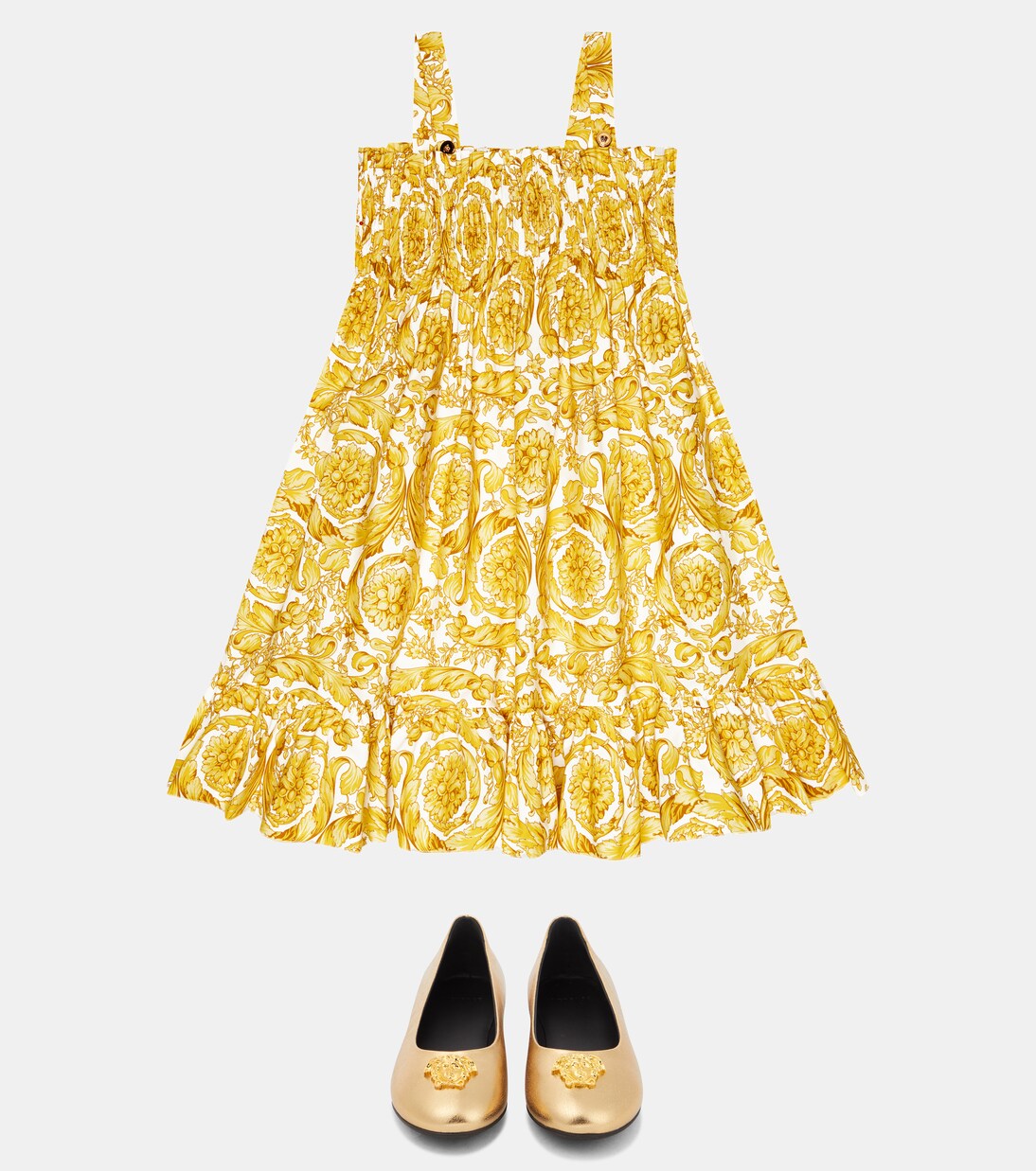 La Medusa leather ballet flats | Versace Kids