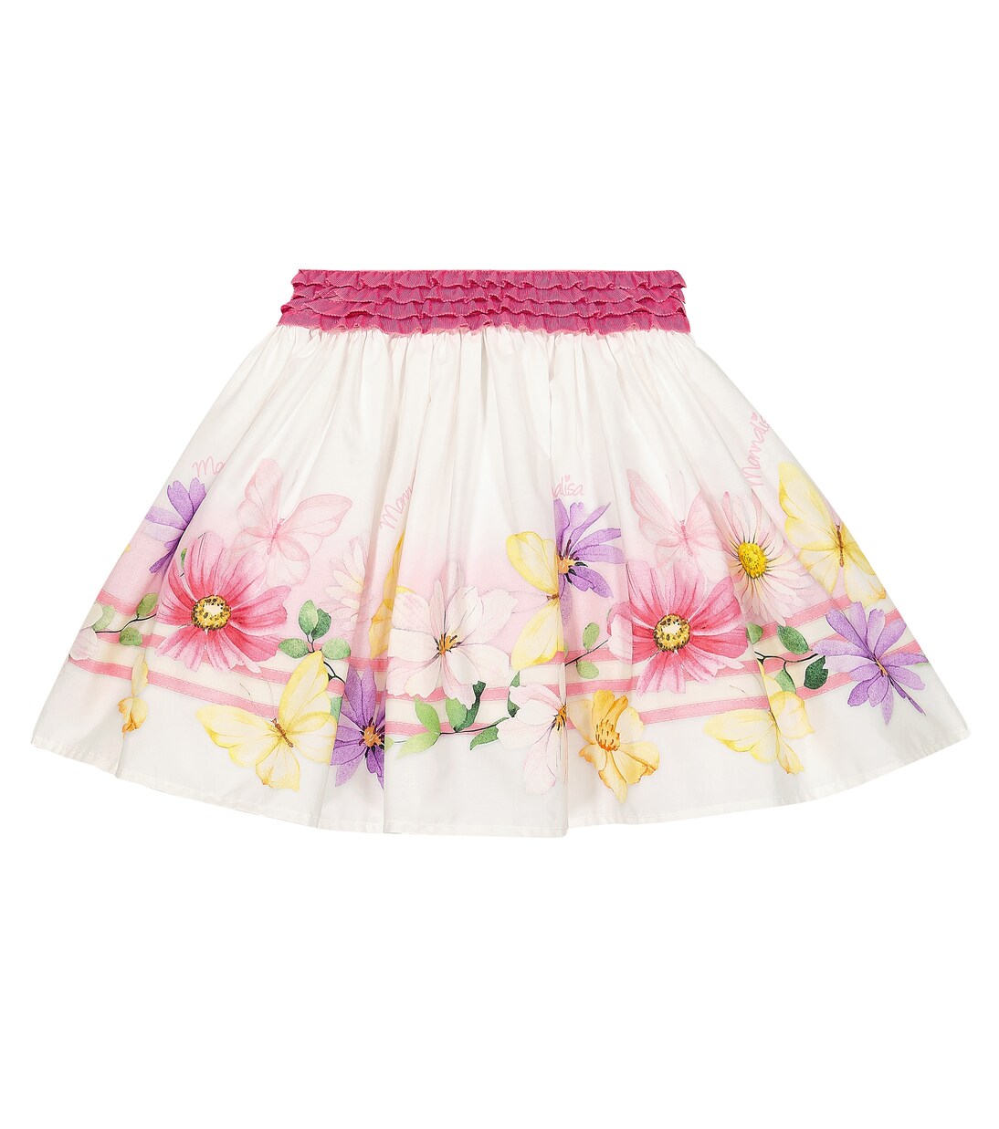 Floral cotton poplin skirt | Monnalisa
