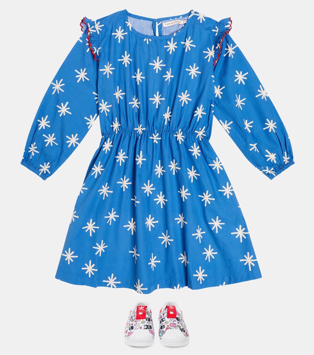 Snow cotton poplin dress | Tinycottons