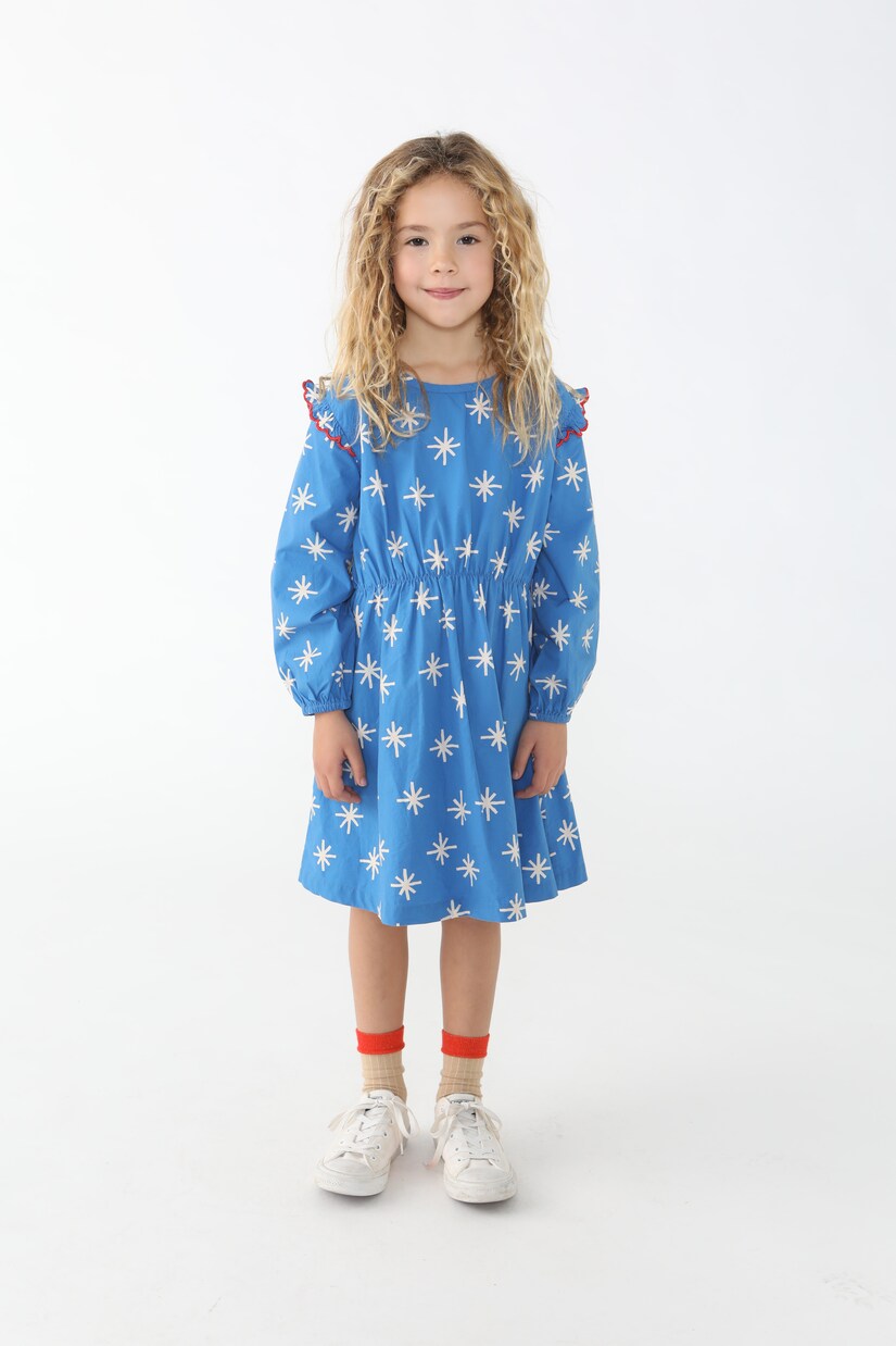 Snow cotton poplin dress | Tinycottons