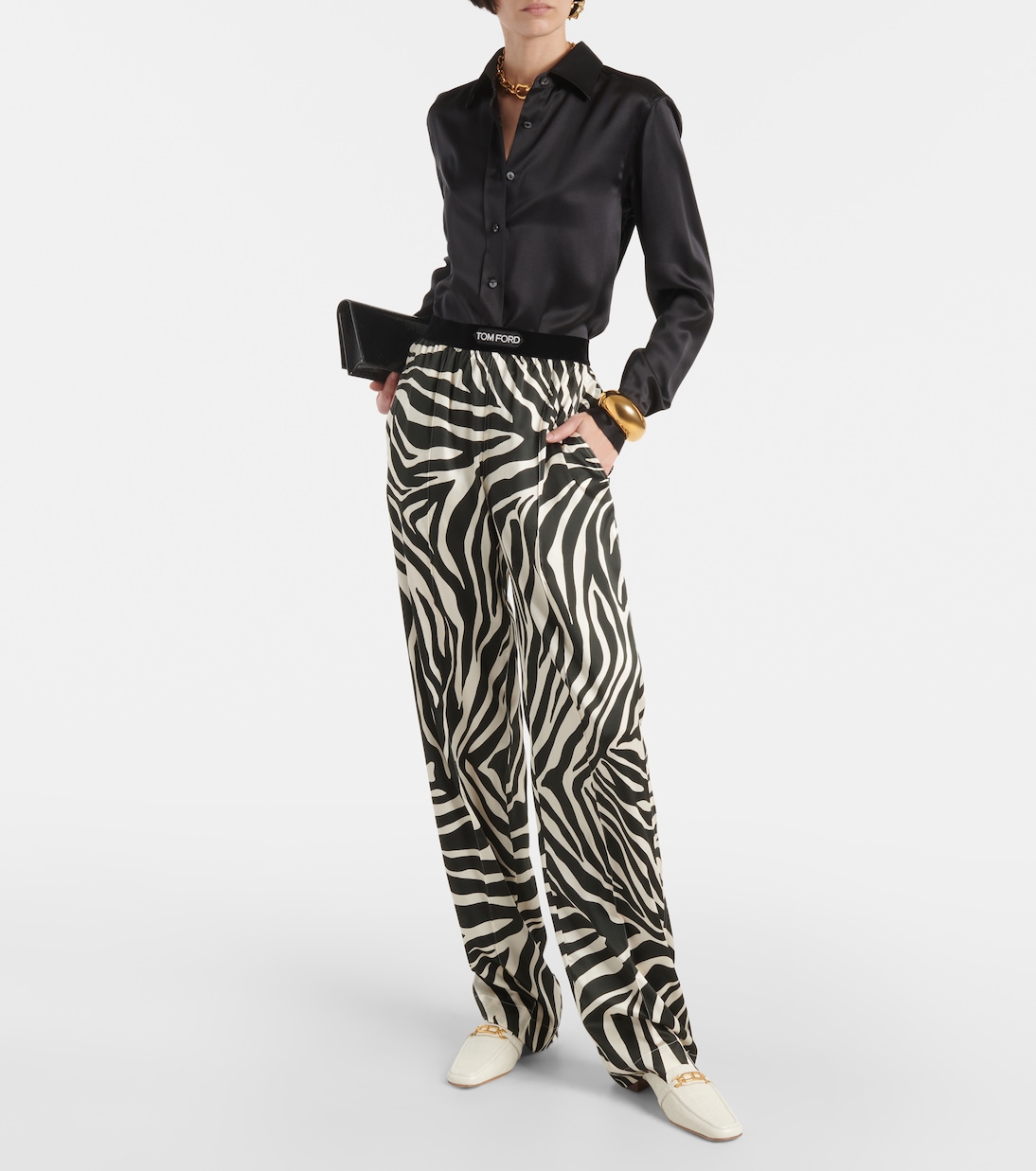 Whitney croc-effect leather mules | Tom Ford