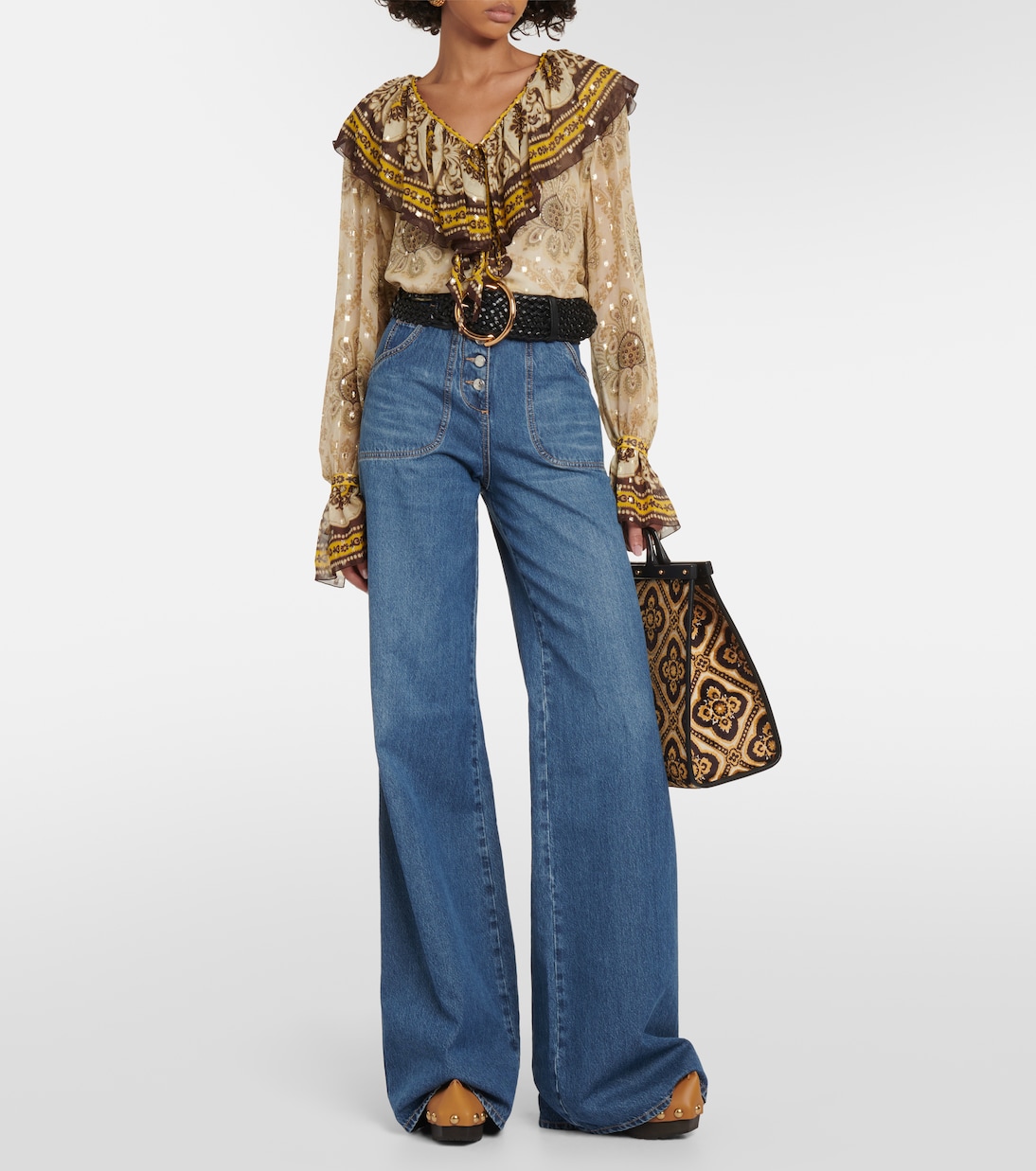 Plateau-Clogs 50 aus Leder | Etro