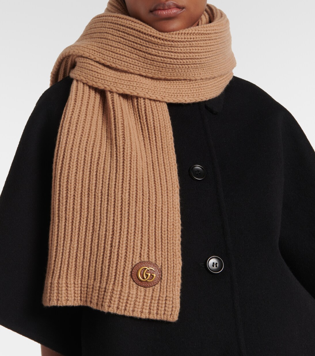 Ribbed-knit wool and cashmere scarf | Gucci
