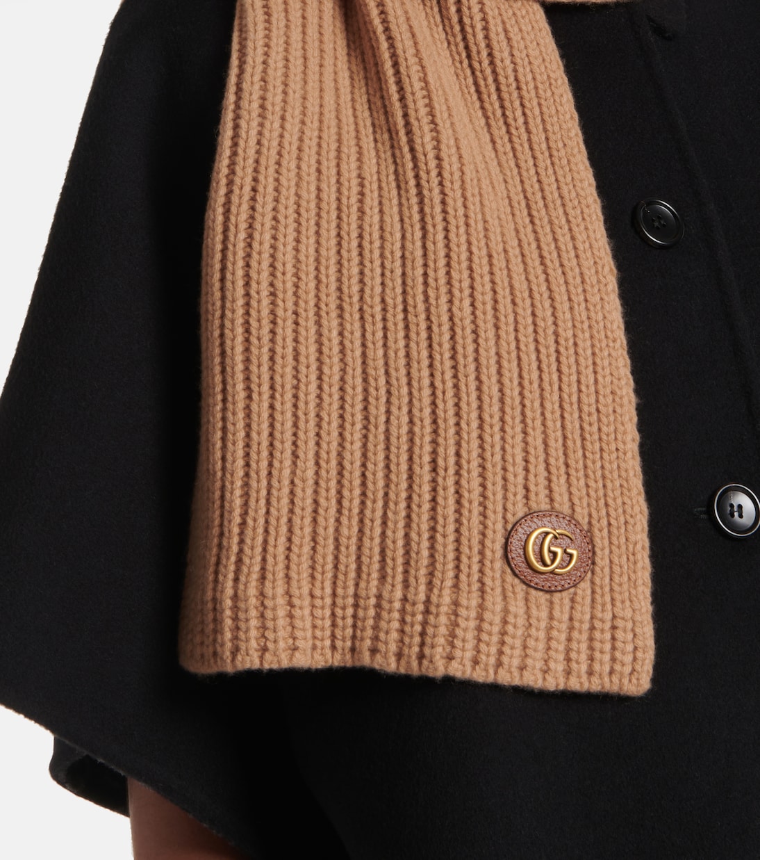 Ribbed-knit wool and cashmere scarf | Gucci
