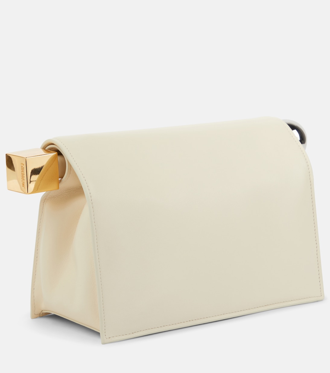 La Pochette Rond Carré leather clutch | Jacquemus