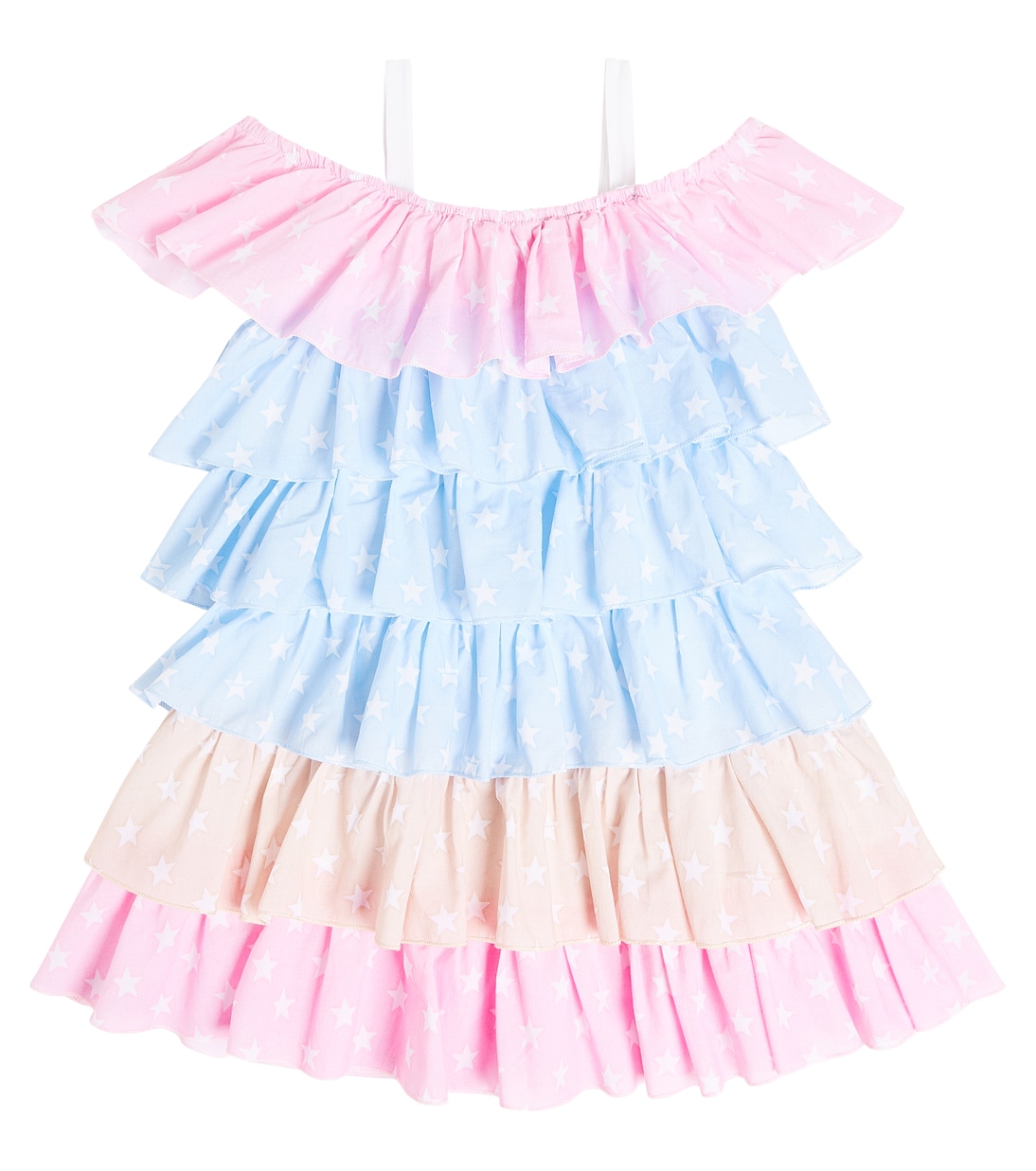 Ruffled cotton dress | Monnalisa