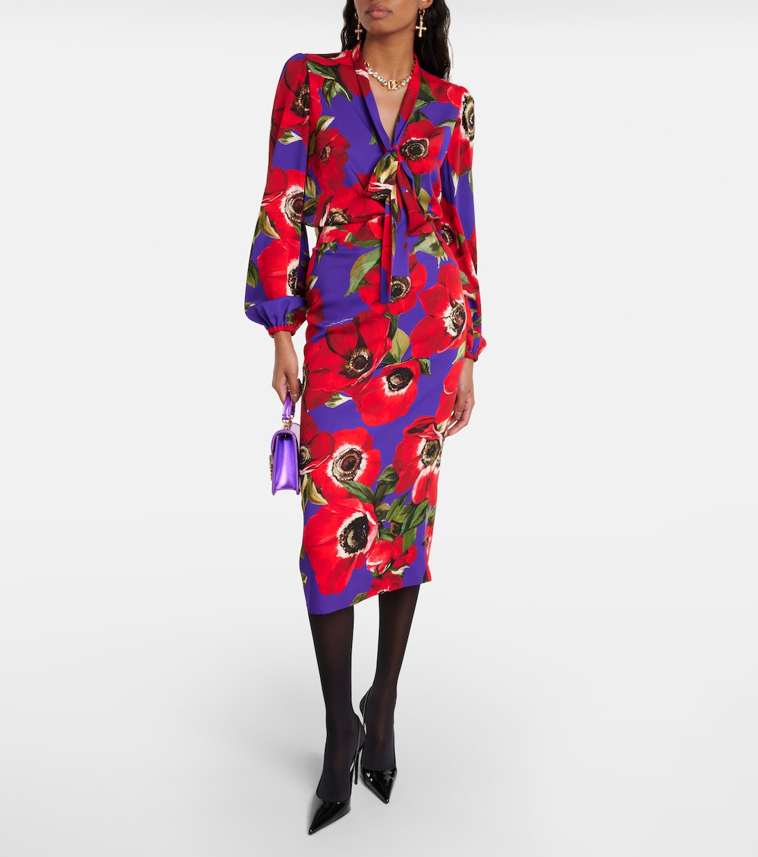 Bleistiftrock aus einem Seidengemisch | Dolce&Gabbana