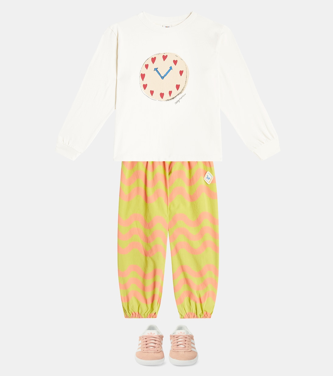 Wave printed cotton sweatpants | Jellymallow