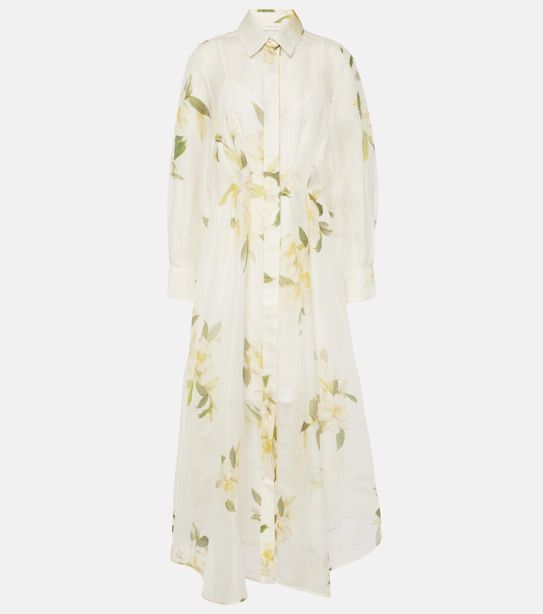Robe chemise Harmony en lin et soie | Zimmermann