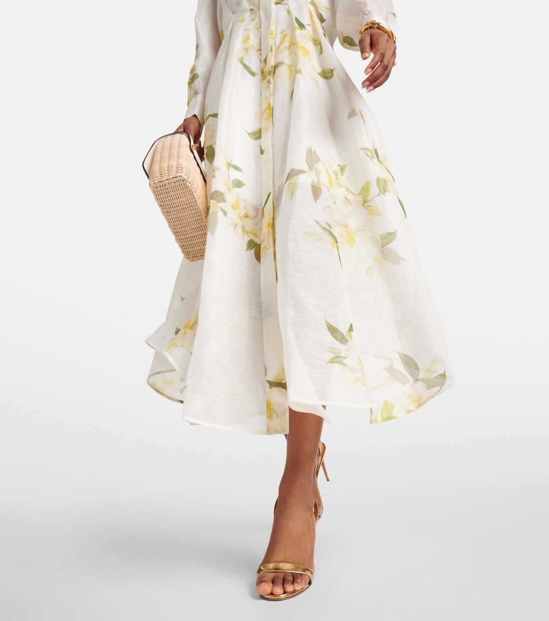 Robe chemise Harmony en lin et soie | Zimmermann