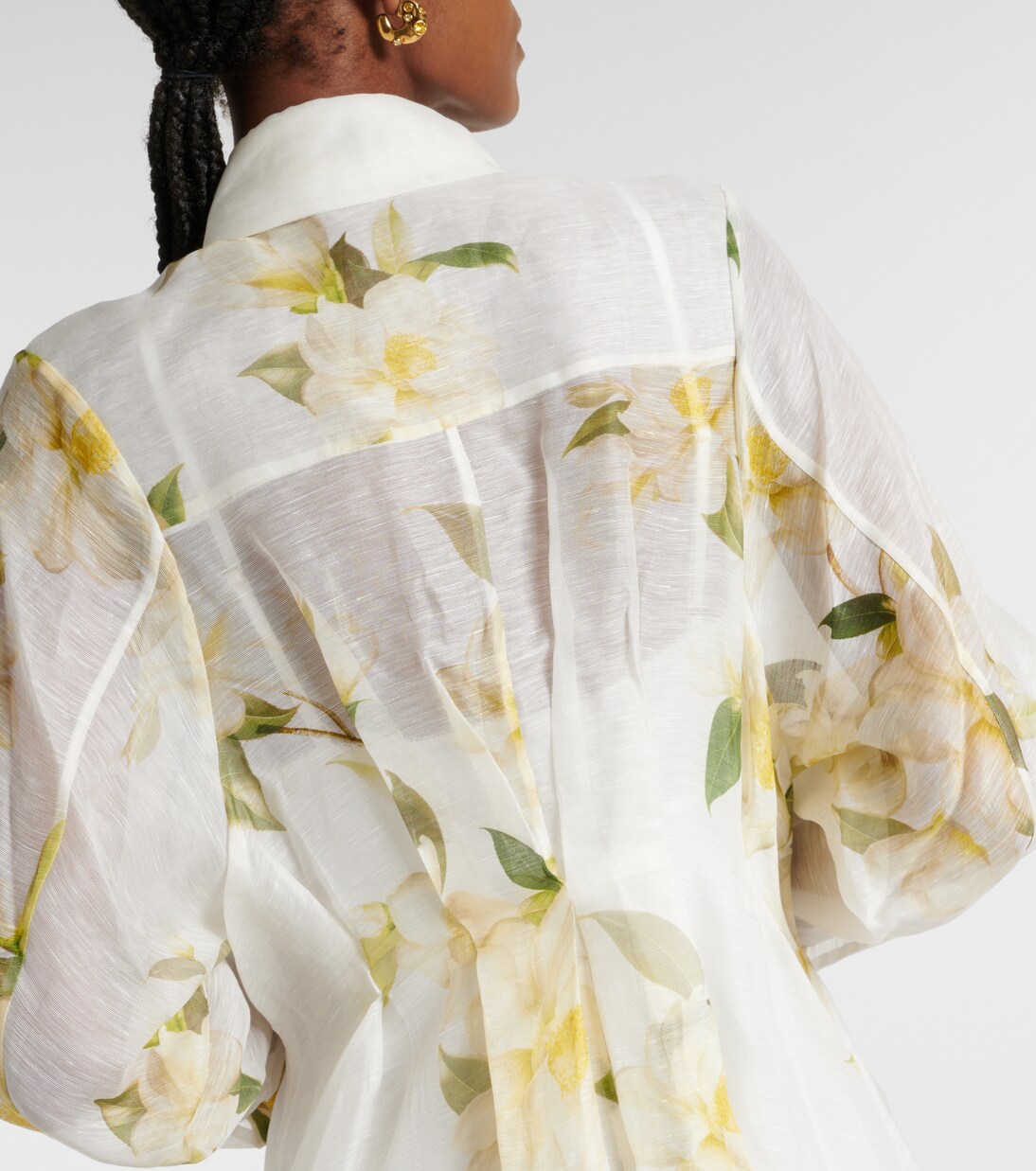 Robe chemise Harmony en lin et soie | Zimmermann