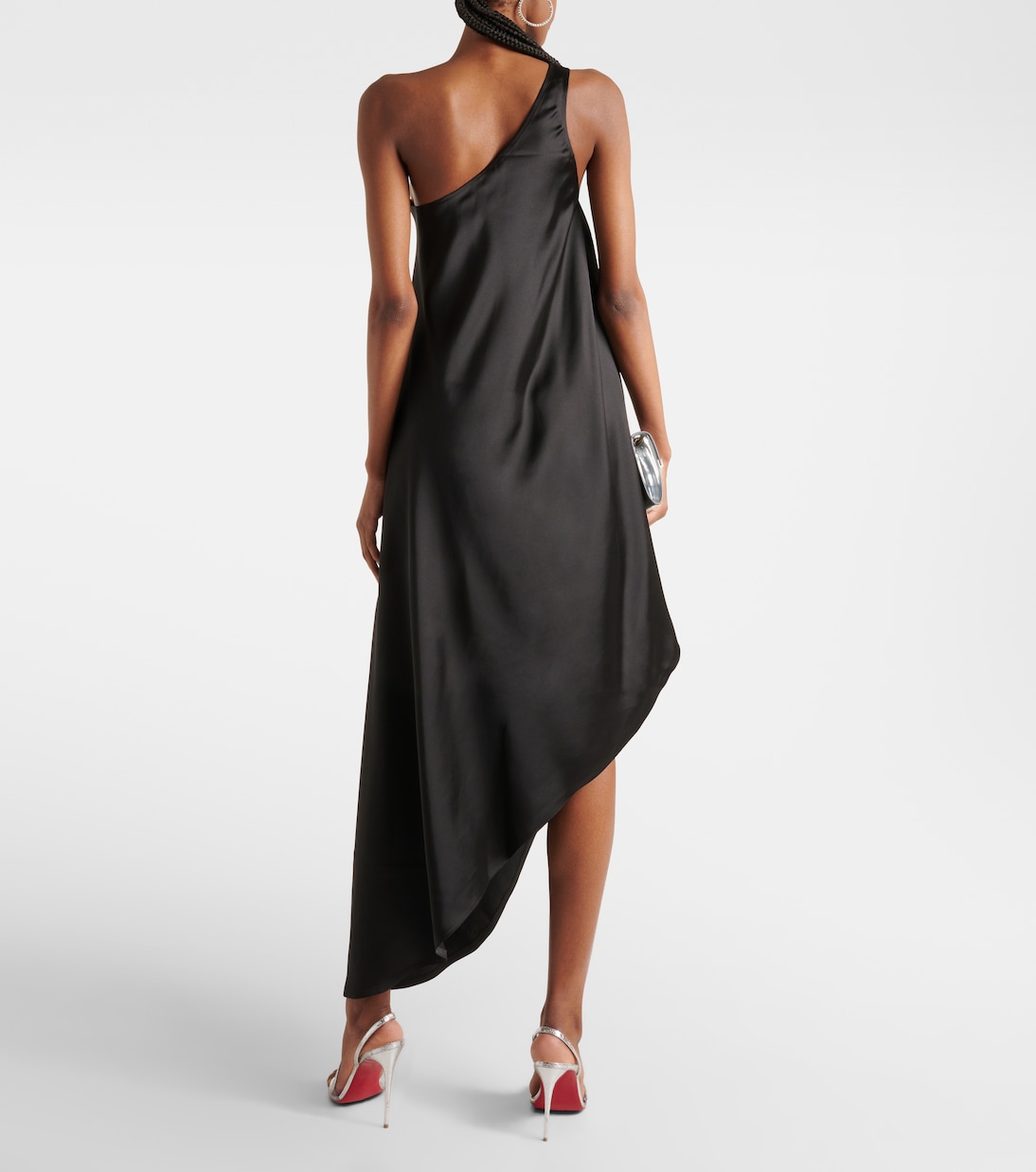 One-Shoulder-Midikleid aus Satin | Norma Kamali