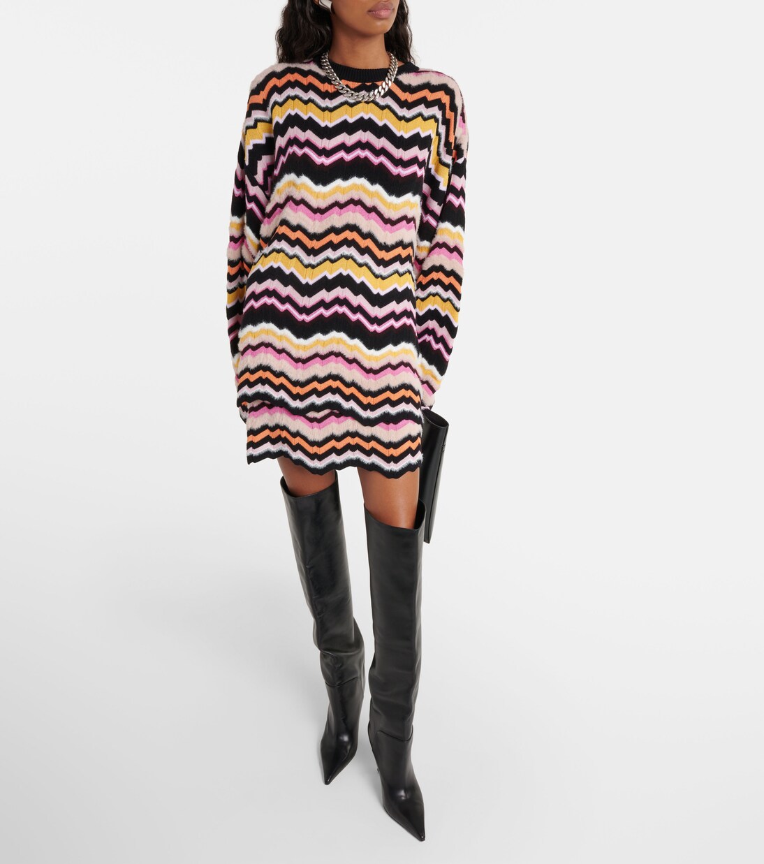 Minirock aus Häkelstrick | Missoni