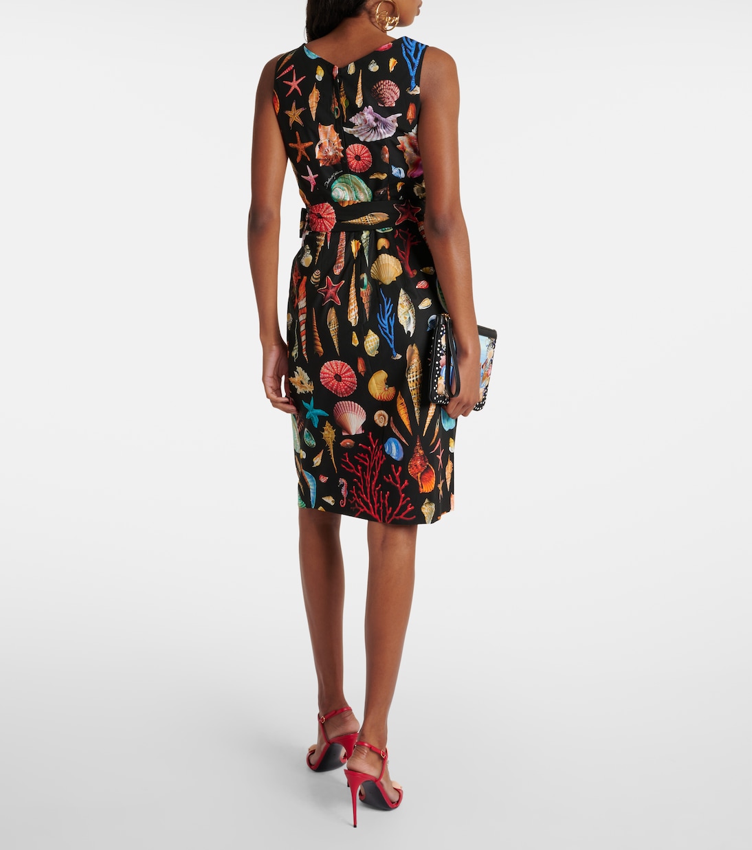 Bedrucktes Midikleid Capri aus Baumwolle | Dolce&Gabbana