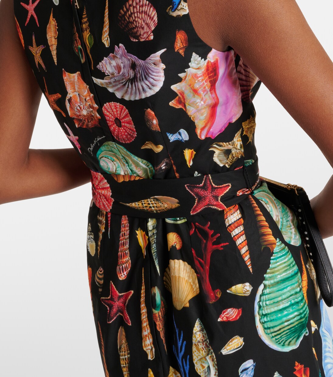 Bedrucktes Midikleid Capri aus Baumwolle | Dolce&Gabbana