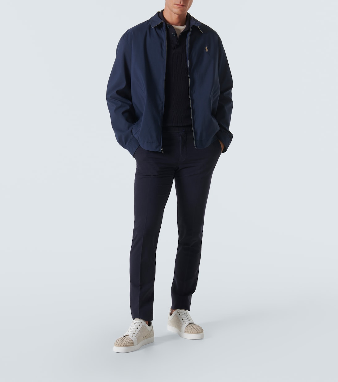 Baskets Louis Junior Spikes en toile | Christian Louboutin