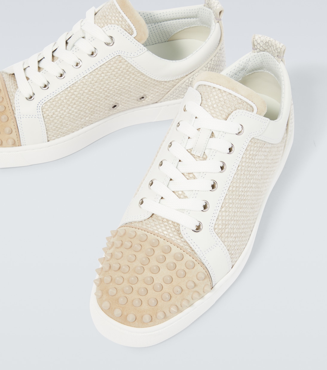 Baskets Louis Junior Spikes en toile | Christian Louboutin