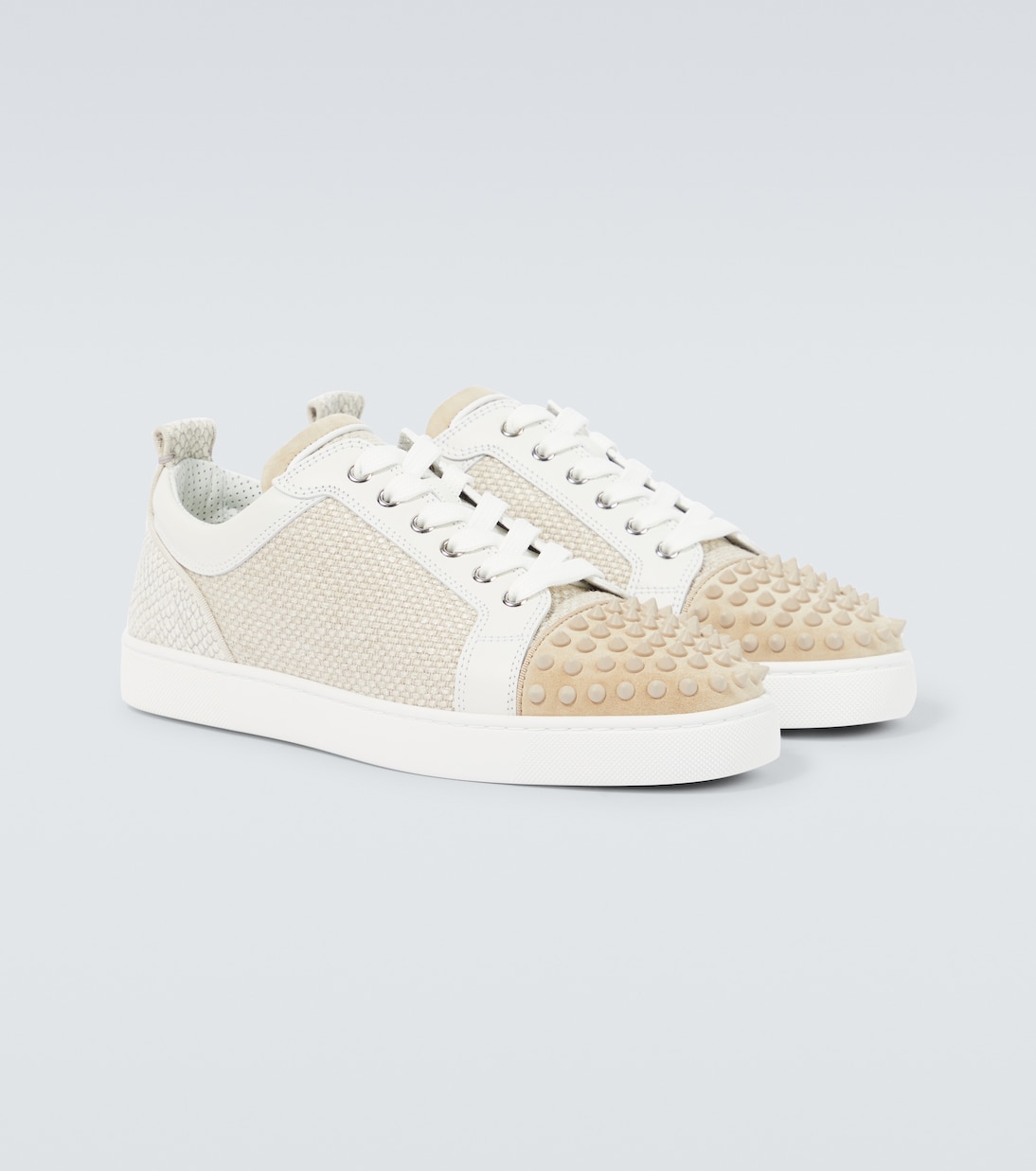Baskets Louis Junior Spikes en toile | Christian Louboutin