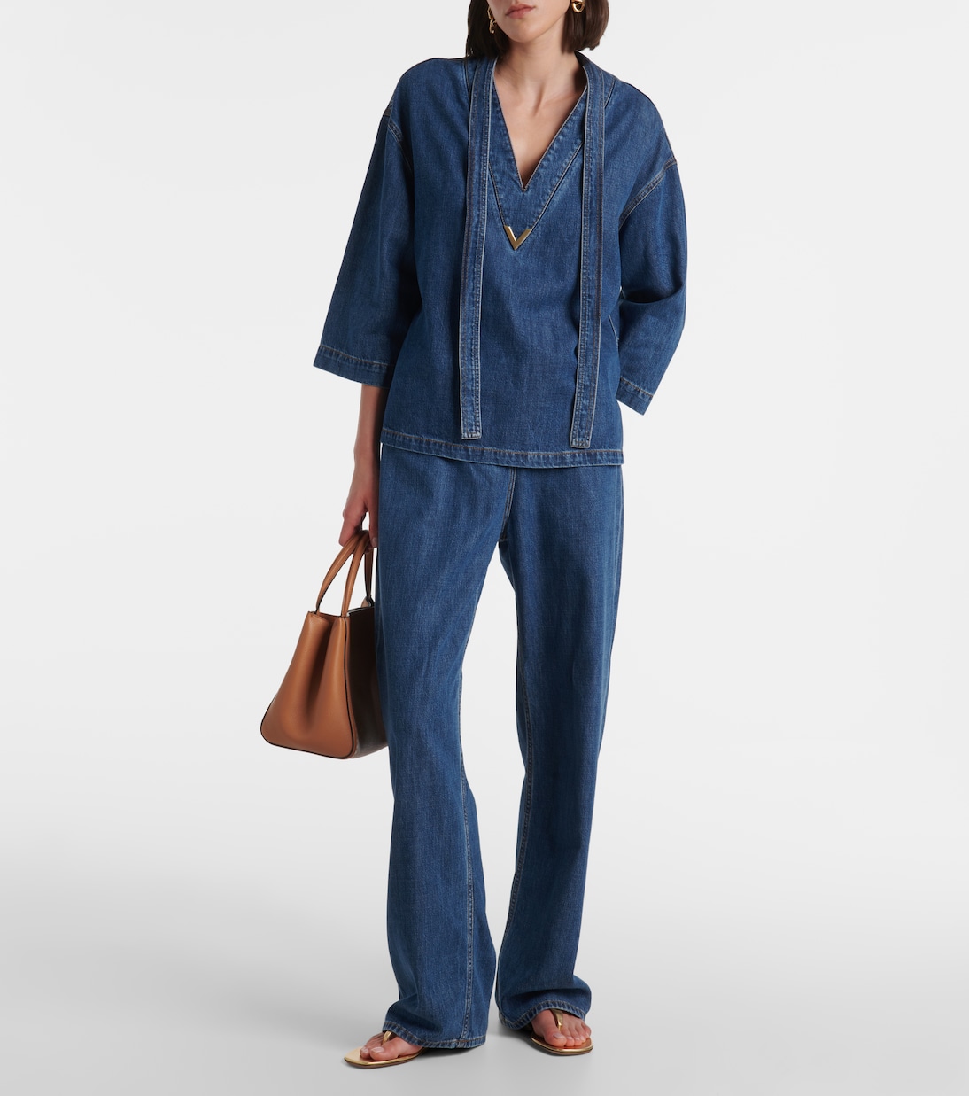 High-Rise Wide-Leg Jeans | Valentino