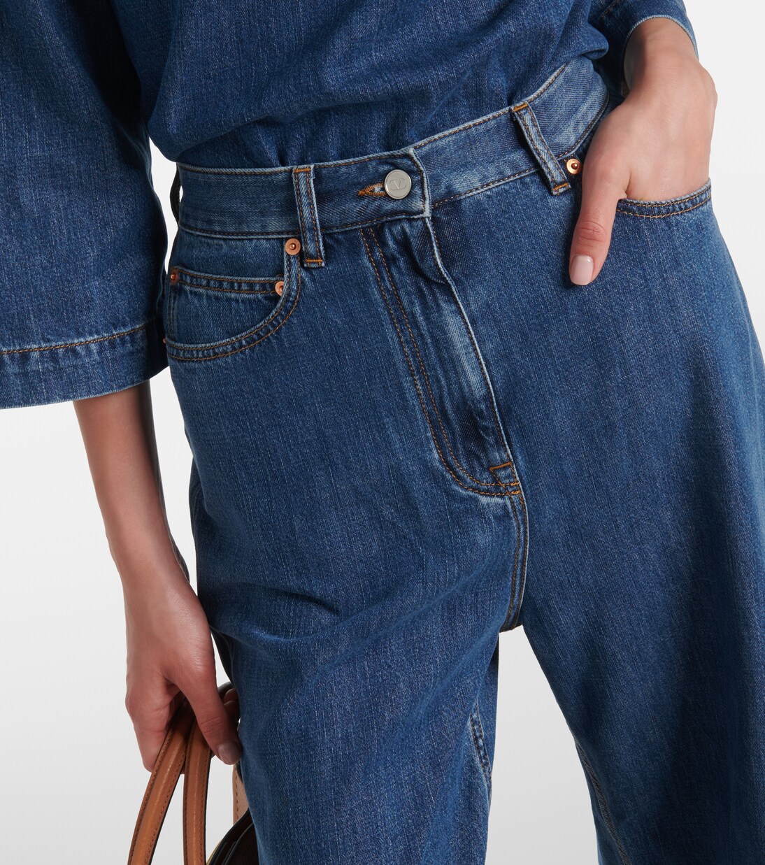 High-Rise Wide-Leg Jeans | Valentino