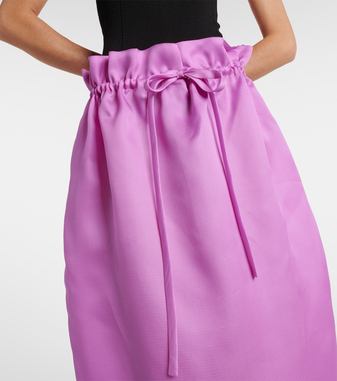 Ember silk gazar midi skirt | Khaite